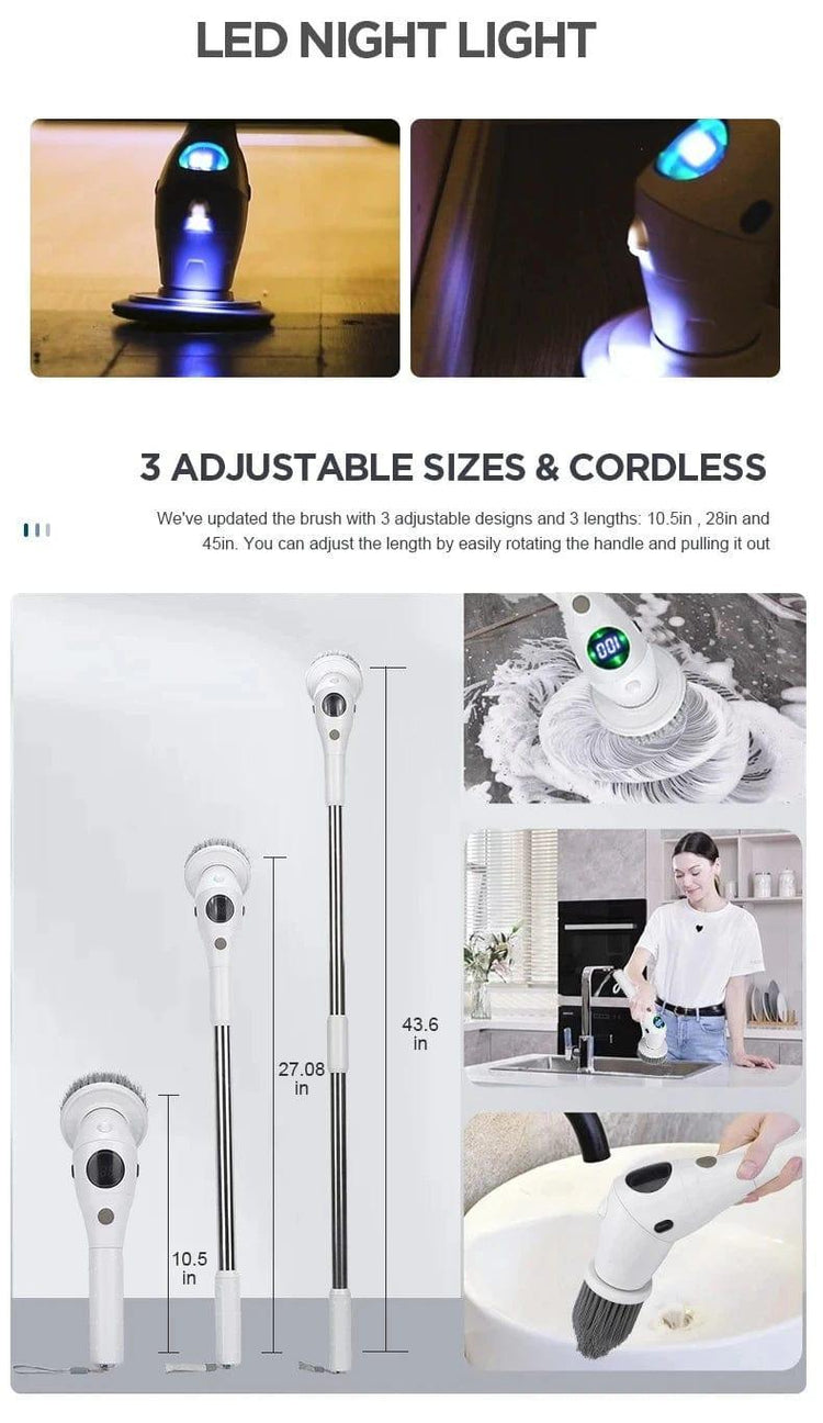 8-in-1 Multifunctional Electric Cleaning Brush - Alb3rt & Co.