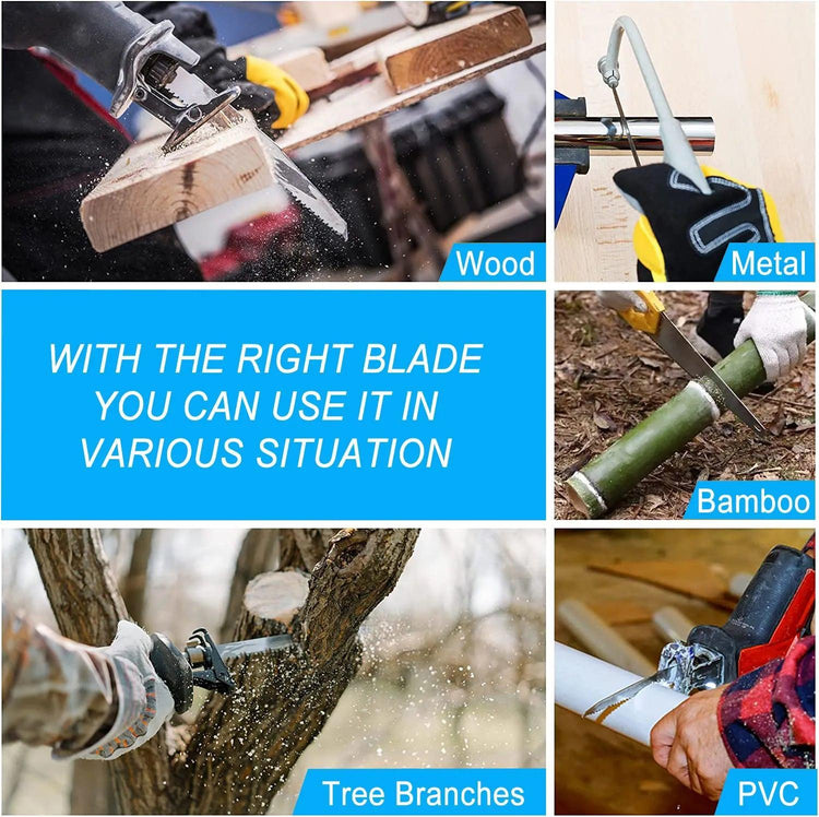 Cordless Saw 18V Adjustable Speed Electric Saw Wood Metal Pipe Cutting - Alb3rt & Co.