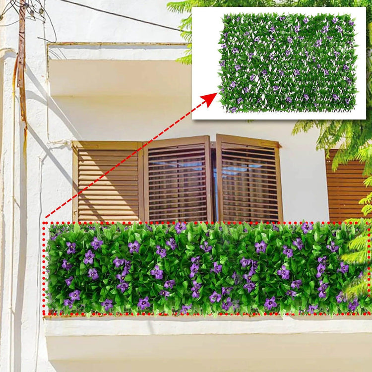 Expandable Fence Privacy Screen For Balcony Patio Outdoor Faux Ivy Fencing Panel For Garden Backyard Home Decorations - Alb3rt & Co.