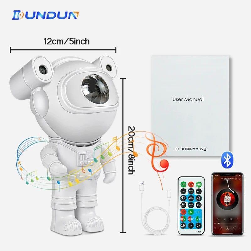 Alb3rt & Co. Music No Sticker Kids Star DIY Projector Night Light with Remote Control 360 Adjustable Design Astronaut Nebula Galaxy Lighting for Children