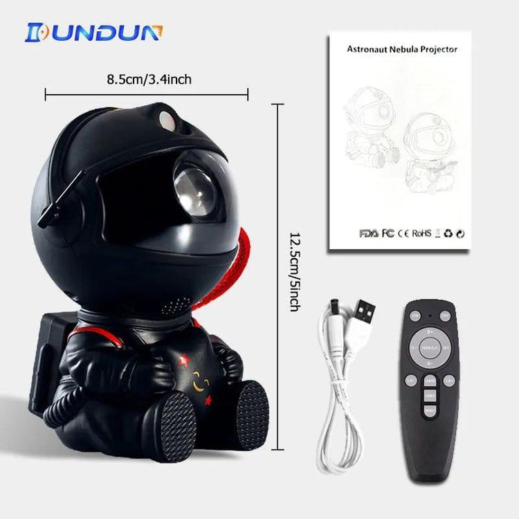 Alb3rt & Co. No-Music Kids Star DIY Projector Night Light with Remote Control 360 Adjustable Design Astronaut Nebula Galaxy Lighting for Children