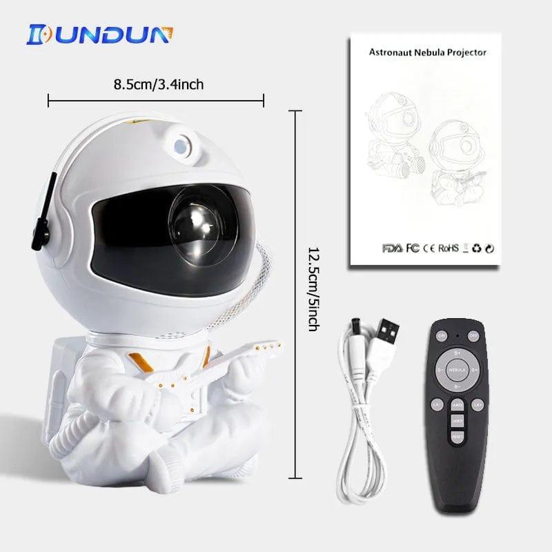 Alb3rt & Co. No-Music 1 Kids Star DIY Projector Night Light with Remote Control 360 Adjustable Design Astronaut Nebula Galaxy Lighting for Children