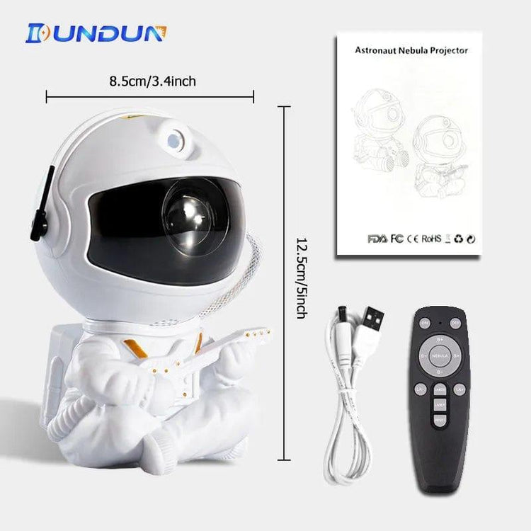 Alb3rt & Co. No-Music 1 Kids Star DIY Projector Night Light with Remote Control 360 Adjustable Design Astronaut Nebula Galaxy Lighting for Children
