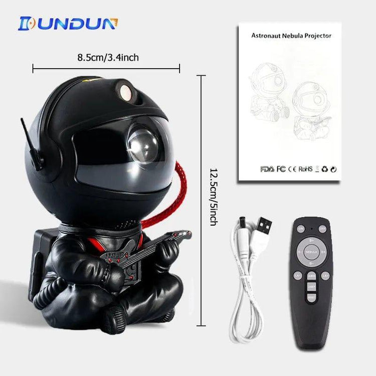 Alb3rt & Co. No-Music 2 Kids Star DIY Projector Night Light with Remote Control 360 Adjustable Design Astronaut Nebula Galaxy Lighting for Children