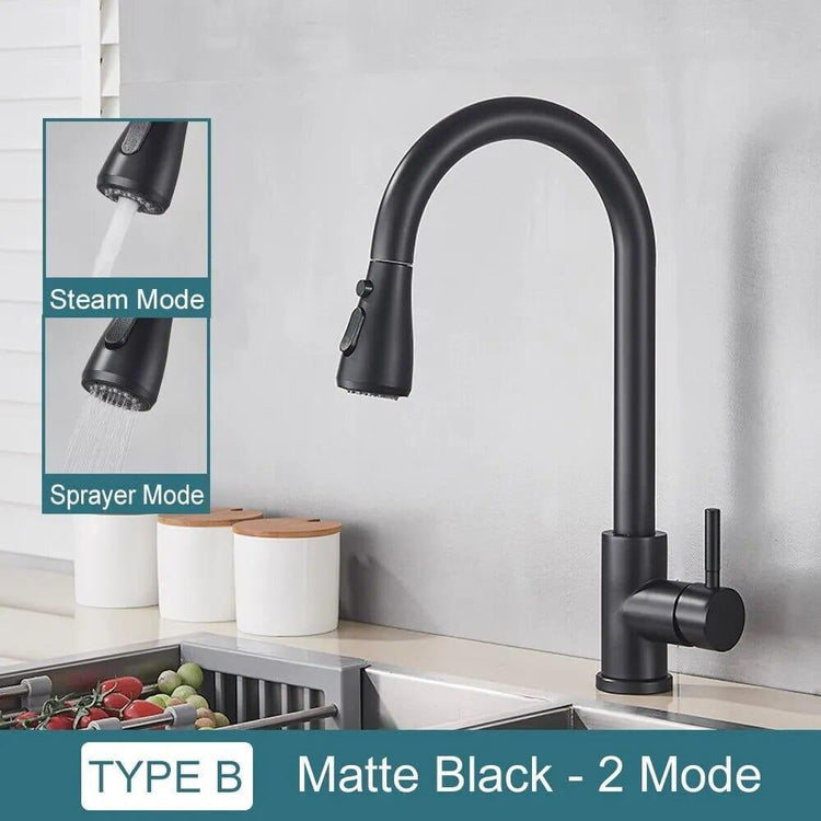 Alb3rt & Co. Black A Kitchen Faucet Flexible Pull Out