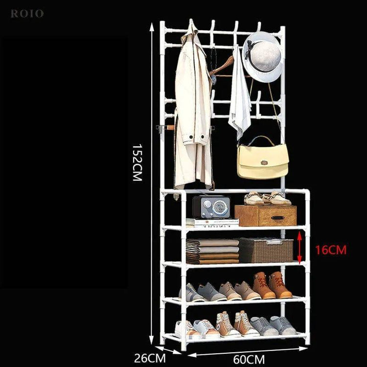 Alb3rt & Co. W4-60 Multi-ayer Shoe Rack DIY Clothes Hanger Coat Rack Storage Clothing Drying Rack Shoe Organizer Home Dorm Furniture Hat Hangers