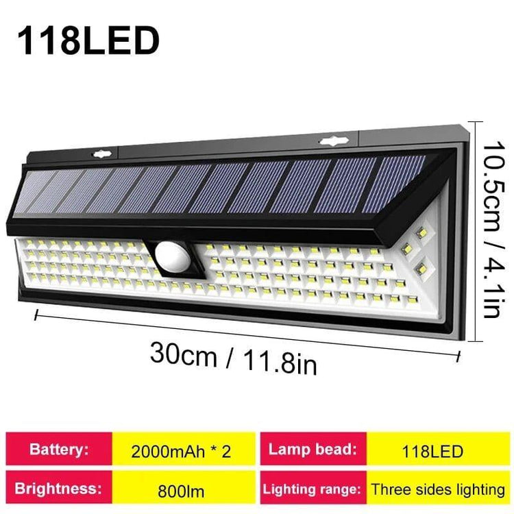 Alb3rt & Co. Powerful Solar Light Outdoor Motion Sensor Wall Light Waterproof Garden Lamp Spotlights For Garden Path Street