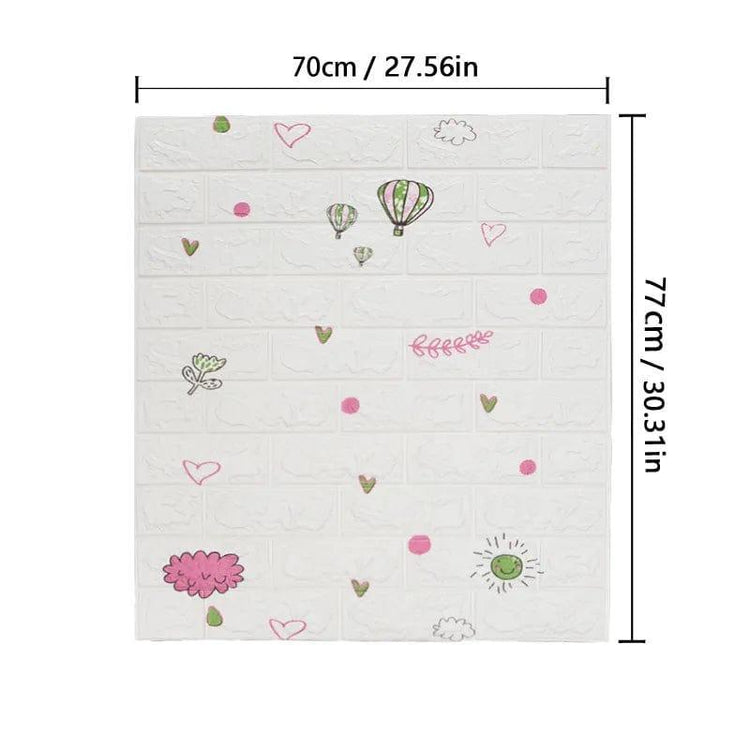 Alb3rt & Co. hot-air-balloon / 1pcs-77cmX70cm 1-10pcs 70*77cm Self-adhesive Wallpaper Stickers Brick Wall Stickers Home Decor Wallpaper for Walls DIY Bedroom Papel De Parede