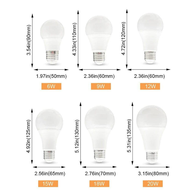 Alb3rt & Co. 2pcs 6W 9W 12W 15W 18W 20W LED E27 Sensor Radar Light Bulb 189-265V Motion Sensor Smart LED Lamp Auto OFF/ON Cold Warm white
