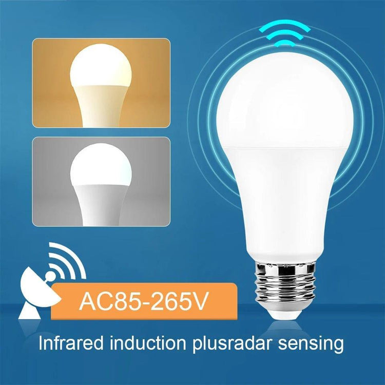 Alb3rt & Co. Radar motion / Cold White / 6W | AC100-130V 2pcs 6W 9W 12W 15W 18W 20W LED E27 Sensor Radar Light Bulb 189-265V Motion Sensor Smart LED Lamp Auto OFF/ON Cold Warm white