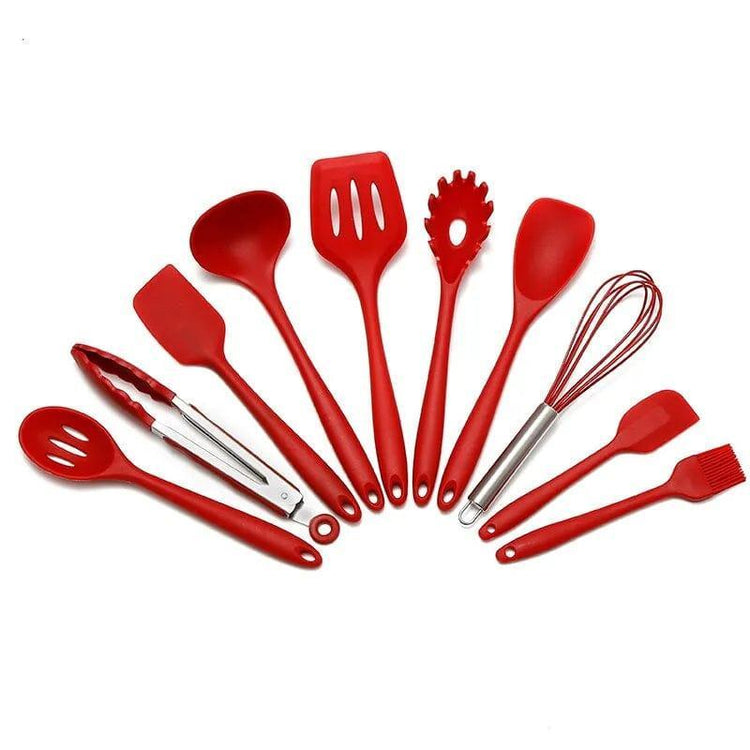 Alb3rt store red Silicone Cookware Set-Kitchen Cooking Tools