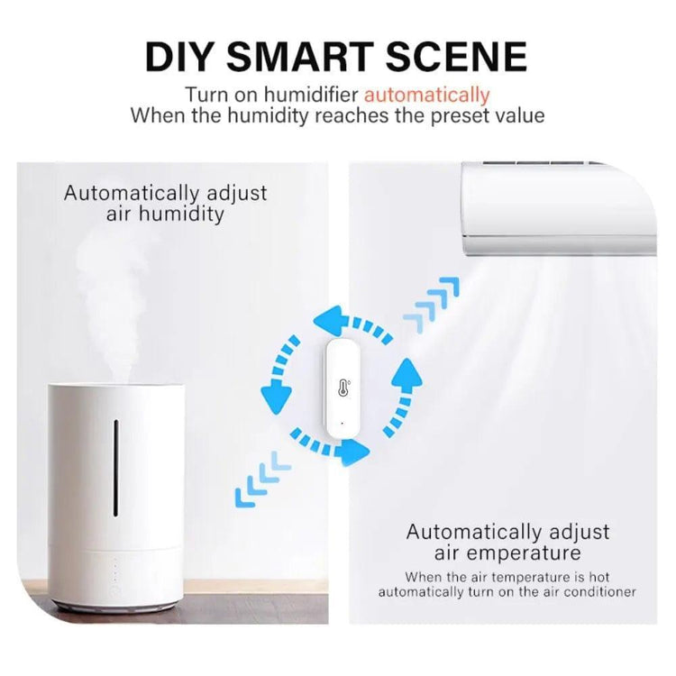 Alb3rt & Co. Tuya ZigBee/WiFi Smart Temperature And Humidity Sensor Battery Powered Smart Home Security Work With Alexa Google Home