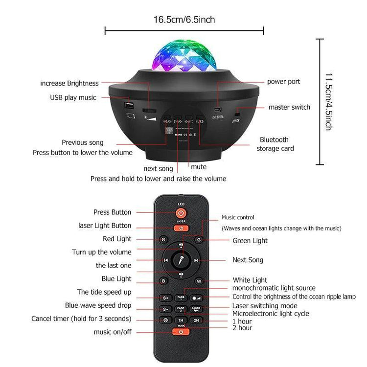 Starry Projector Night Light - Alb3rt & Co.