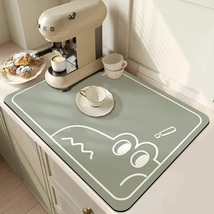 Alb3rt store Dragon Green / 20X30CM Super Absorbent Large Kitchen Absorbent Mat Antiskid Draining Coffee Dish Drying Mat Quick Dry Bathroom Drain Pad Tableware Mat