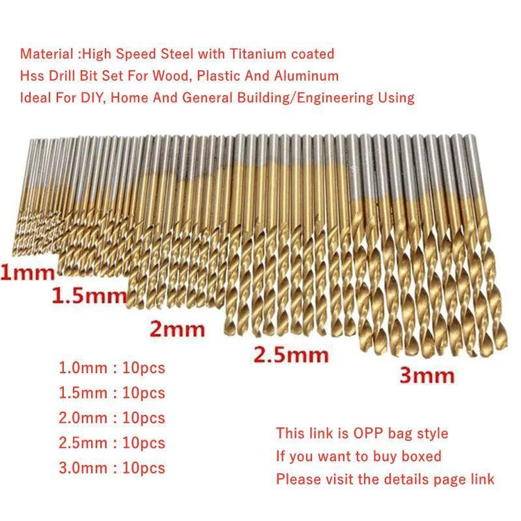 Titanium Coated Drill Set 100/200 pcs - Alb3rt & Co.