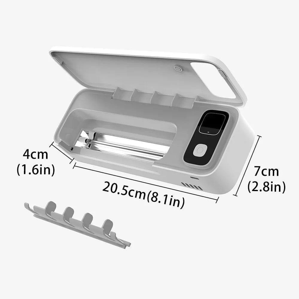 Alb3rt & Co. UV Toothbrush Sterilizer Rechargeable Fast Drying Wall-mounted Tooth Brush Holder With LED Display For Bathroom