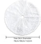 78/90/122cm Christmas Tree Skirt – White Plush Mat for Tree Base & New Year Home Decor