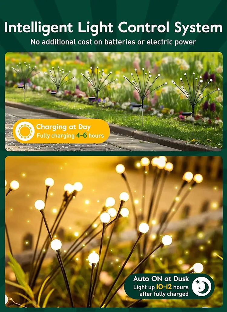 8 LED Solar Garden Lights Powered Firefly Lights - Alb3rt & Co.