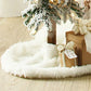 78/90/122cm Christmas Tree Skirt – White Plush Mat for Tree Base & New Year Home Decor