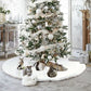 78/90/122cm Christmas Tree Skirt – White Plush Mat for Tree Base & New Year Home Decor