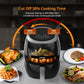 Air Fryer, 8QT Airfryer Oven with Viewing Window Oil less Cooker with Digital Display 8 Cooking Pre-set Dishes programs