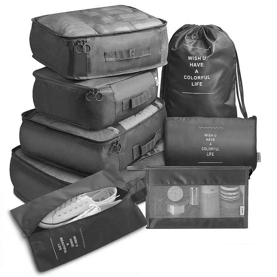 Folding Travel Organizer Storage Bags - 7pcs