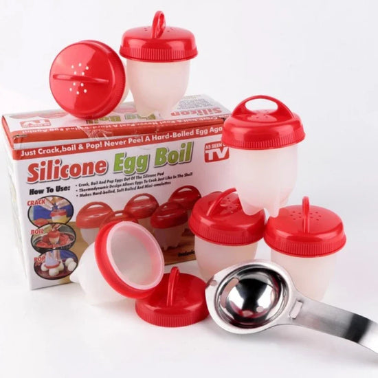 Egg Cooker Flexible Silicone Kitchen Boiled Pack Egg