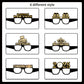 6/12pcs Happy New Year Paper Glasses 2025 – Eyeglasses Frame Photo Booth Props for New Year&