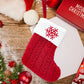 Christmas Knitted Socks with Snowflake & Letter Design – Festive Home Decoration & Tree Ornament Gift for 2024 Navidad Natal