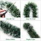 Christmas Tinsel Ribbons Green Cane Garland – DIY Xmas Tree, Wreath & Home Decor Decoration