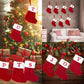 Christmas Knitted Socks with Snowflake & Letter Design – Festive Home Decoration & Tree Ornament Gift for 2024 Navidad Natal