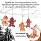 Christmas Gingerbread Man Ornaments – 6/11/12 Pcs Set for Holiday Tree & New Year Decorations