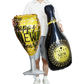 New Year Themed Decorations Photography Props – Inflatable Photo Frame, Hat, Glasses, Wine Glasses, Wine Bottle, and 2025 Number Balloon