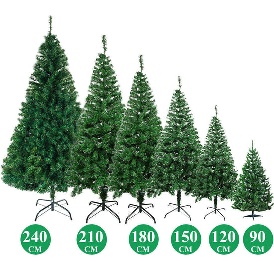 90cm-210cm PVC Green Christmas Tree – Artificial Indoor/Outdoor DIY Christmas Tree