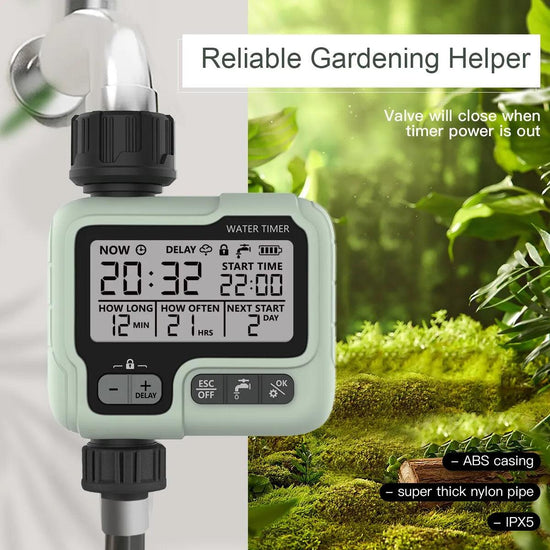 Automatic Water Timer Garden Digital Irrigation Machine Intelligent Sprinkler Used Outdoor HCT-322 - Alb3rt & Co.