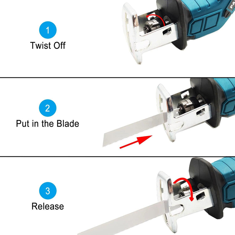 Cordless Saw 18V Adjustable Speed Electric Saw Wood Metal Pipe Cutting - Alb3rt & Co.