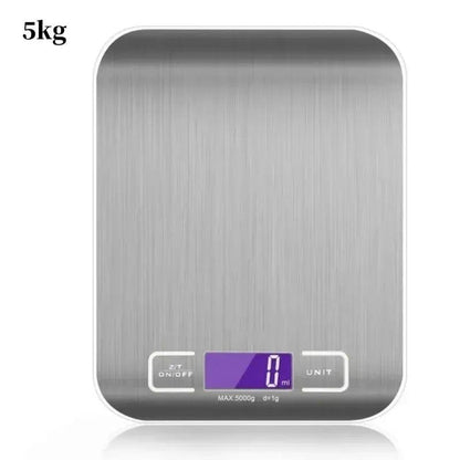 Alb3rt & Co. White 5kg Battery Digital Scale for kitchen