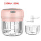 Alb3rt & Co. Pink 250 and 100ML HiPiCok Meat Grinder Electric Garlic Crusher Food Chopper Mini Garlic Press Vegetable Chopper Masher Machine USB Kitchen Gadgets