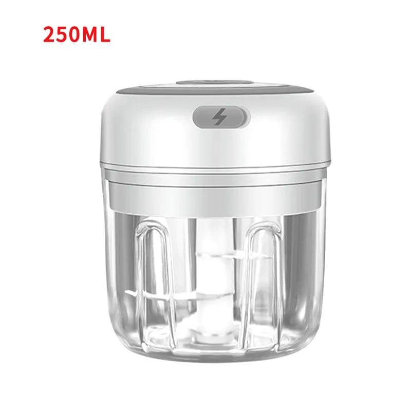 Alb3rt & Co. White 250ML HiPiCok Meat Grinder Electric Garlic Crusher Food Chopper Mini Garlic Press Vegetable Chopper Masher Machine USB Kitchen Gadgets