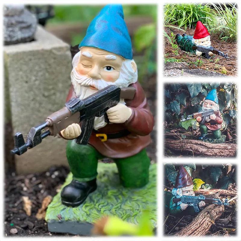 Funny Army Gnome Garden Statue - Alb3rt & Co.