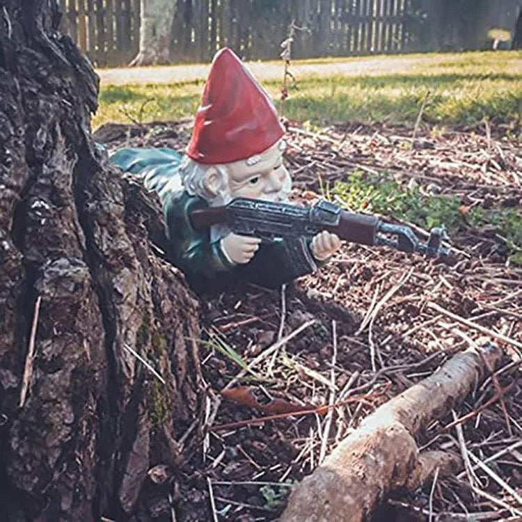 Funny Army Gnome Garden Statue - Alb3rt & Co.