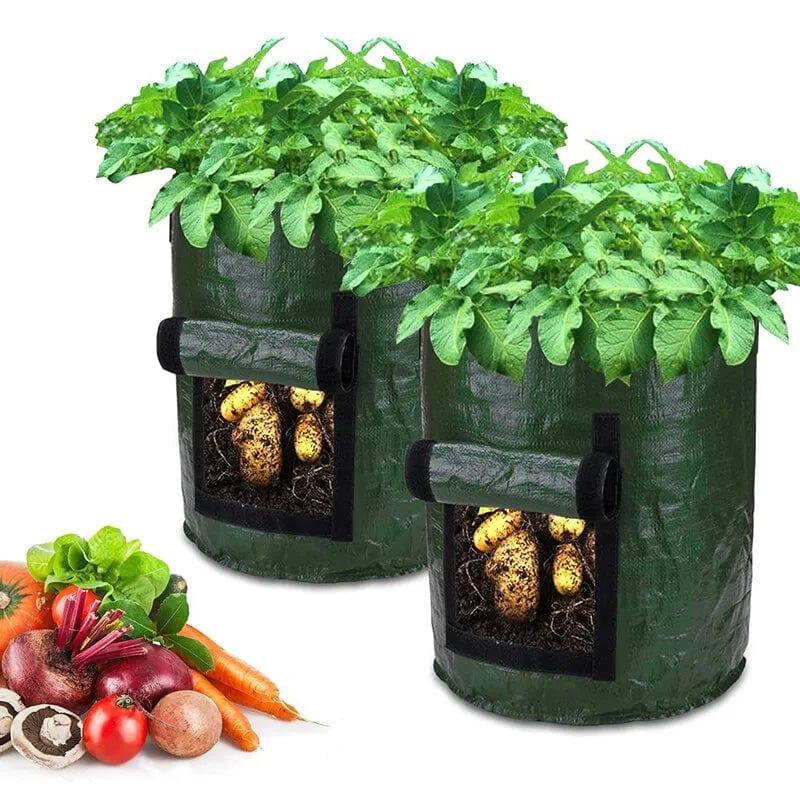 Alb3rt & Co. 1PC Garden Potato Grow Bag PE Fabrics Gardening Thicken Pot Vegetables Planter Tub with Handles and Access Flap