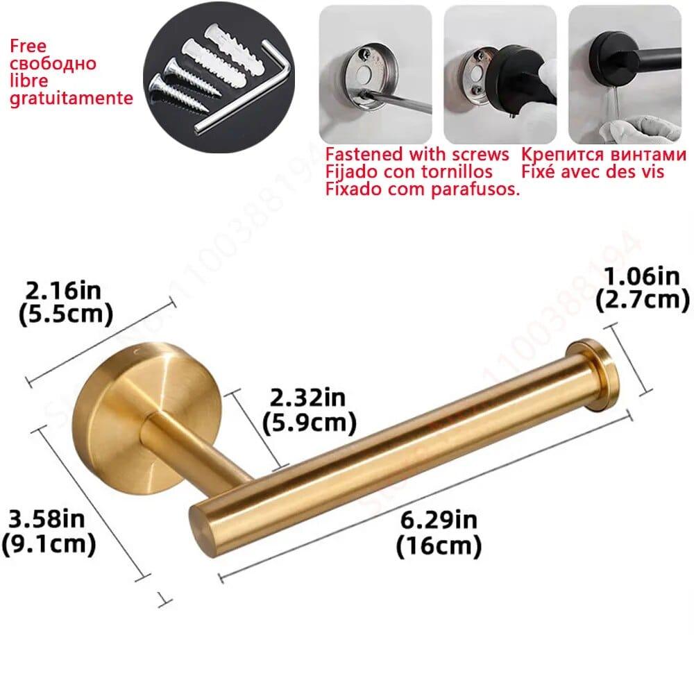 Alb3rt & Co. screw fixing gold Hanging Paper Roll Towel