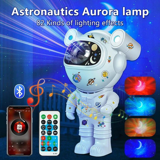 Alb3rt & Co. Kids Star DIY Projector Night Light with Remote Control 360 Adjustable Design Astronaut Nebula Galaxy Lighting for Children