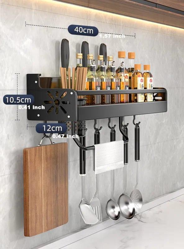 Alb3rt & Co. 40CM-Monocular Kitchen Organizer Shelf Wall-mounted Spice Storage Rack Kitchen Knife Holder Wall Seasoning Chopstick Spoon Shovel Storage Sheif