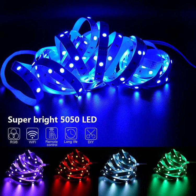 Alb3rt & Co. LED Strip Lights RGB 5050 ,5V 1M-30M,16 million colors, RGB , Led Strip Lighting Music Sync, Color Changing for Party Home