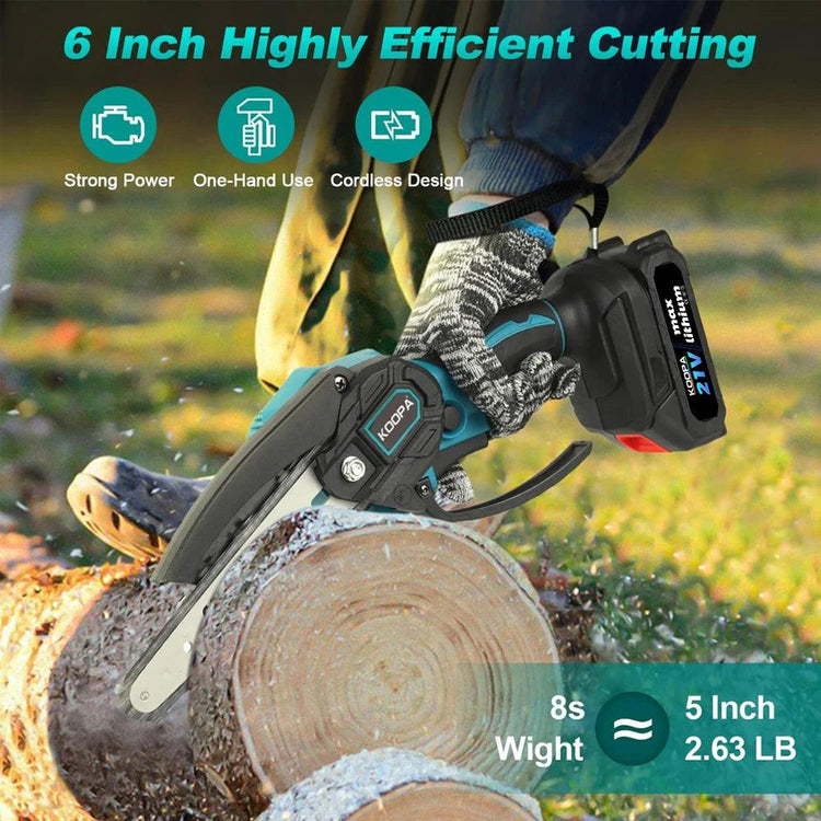 Mini Chainsaw 6-Inch Powerful Cordless - Alb3rt & Co.