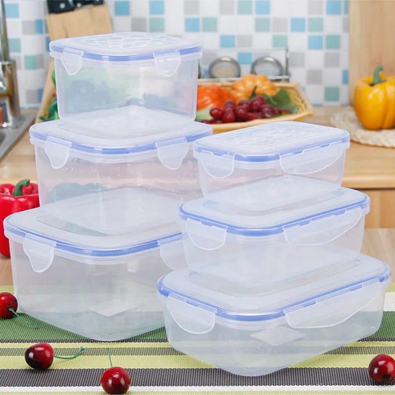 Alb3rt & Co. Plastic Lunch Box For Kids Bento Box Food Storage Container For School Office Worker Outdoor Picnic Snack Meal Microwave 6 Size