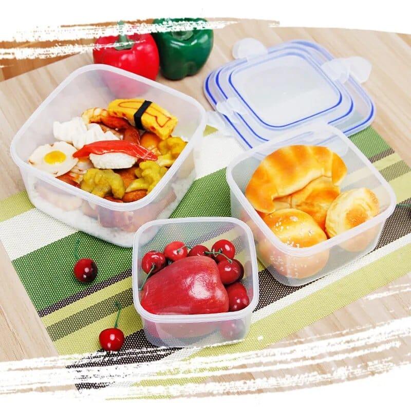 Alb3rt & Co. Plastic Lunch Box For Kids Bento Box Food Storage Container For School Office Worker Outdoor Picnic Snack Meal Microwave 6 Size