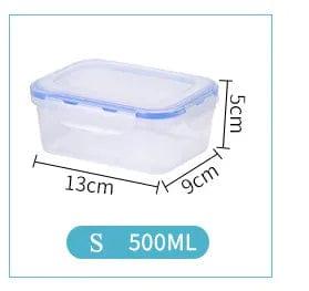 Alb3rt & Co. 500ml Plastic Lunch Box For Kids Bento Box Food Storage Container For School Office Worker Outdoor Picnic Snack Meal Microwave 6 Size